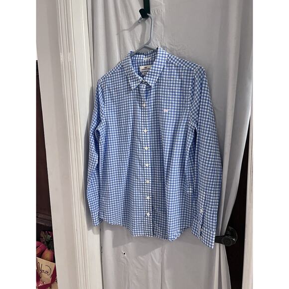 Vineyard Vines Tops - Vineyard Vines Blue White Gingham Check Relaxed Fit Button Up Shirt 4